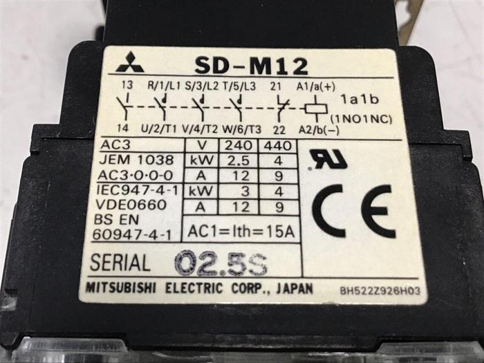 Used MITSUBISHI Contactor SD-M12 #123971