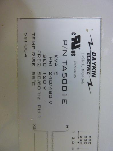 Used DAYKIN 5 kVA Transformer TA5001E #48398