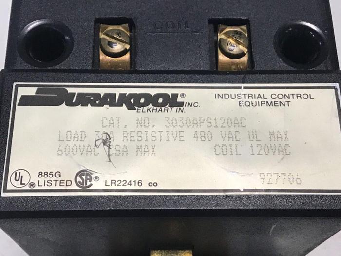 Used DURAKOOL Relay 3030APS120AC Used
