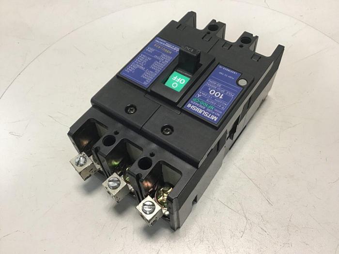 Used MITSUBISHI 100 Amp Circuit Breaker NF100-CP-100 #125102