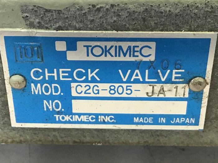 Used TOKIMEC Check Valve C2G805JA11 USED