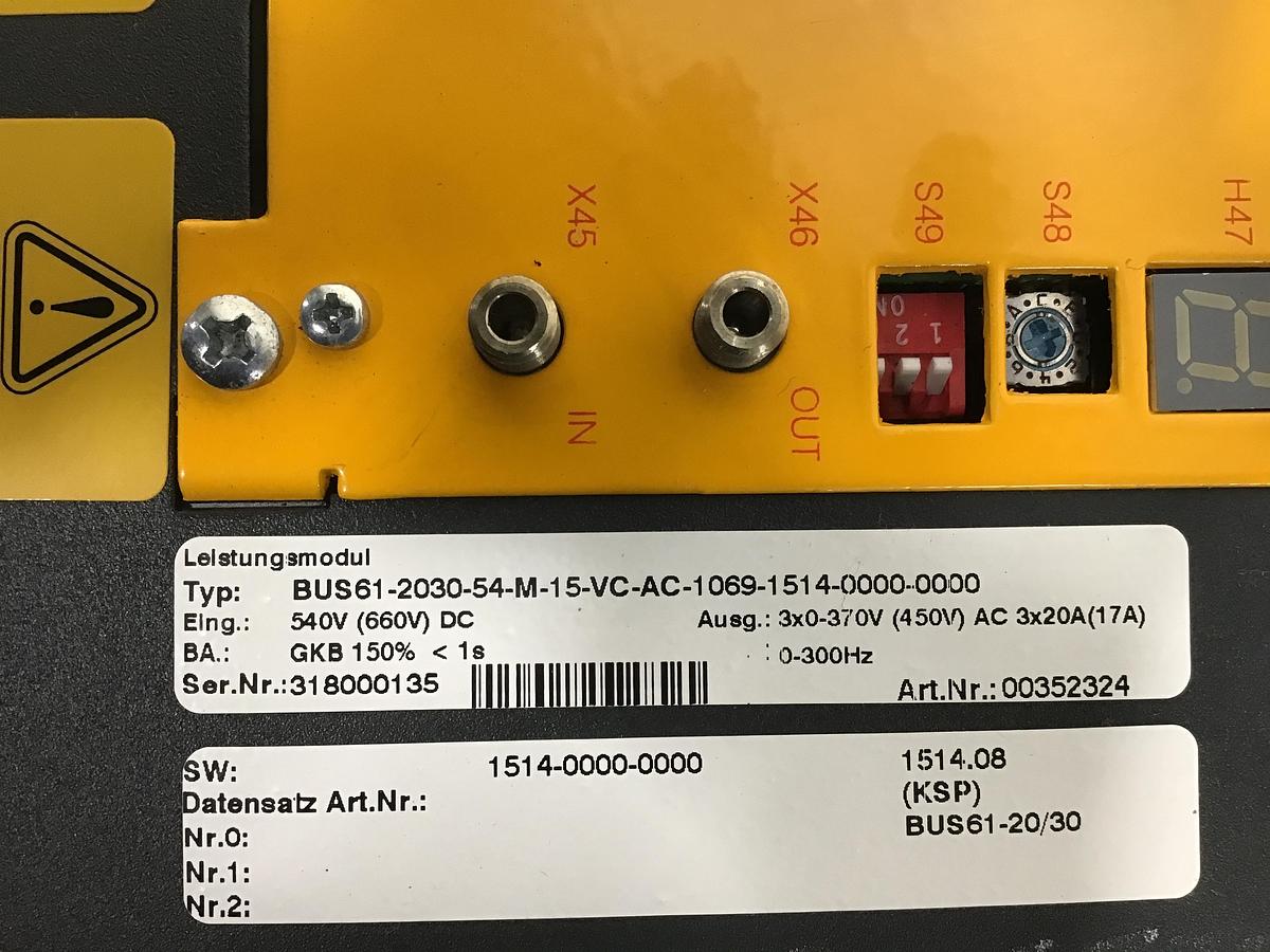 Used BAUMULLER BUM61-40/60-54-B-M-13 SERVO DRIVE CONTROL USED #125402