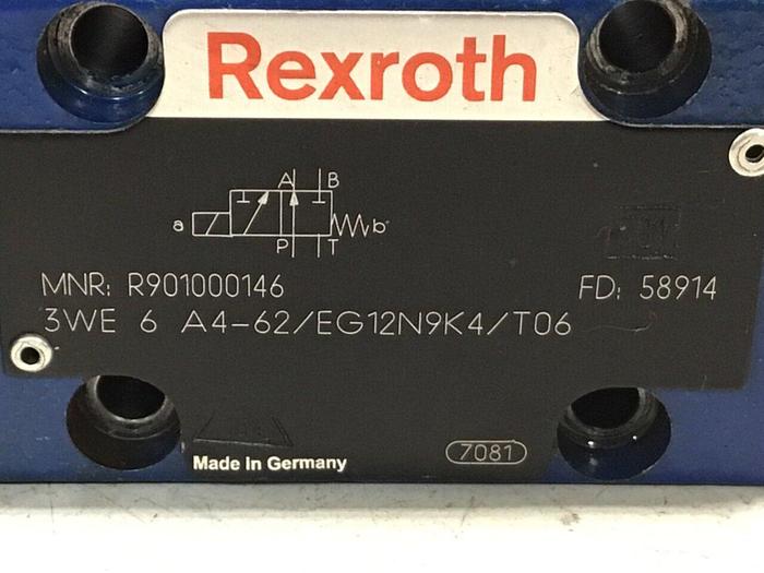 Used REXROTH Valve 3WE6A462EG12N9K4T06 #122865