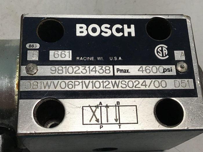 Used BOSCH Valve 9810231438 081WV06P1V1012WS024/00D51 Used