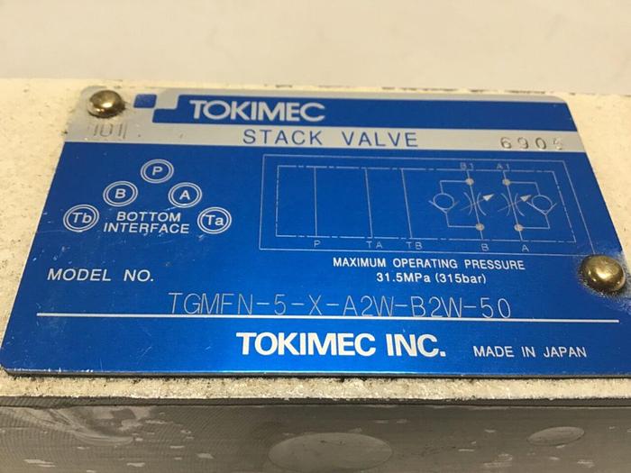 Used TOKIMEC Stack Valve TGMFN-5-X-A2W-B2W-50 #132088