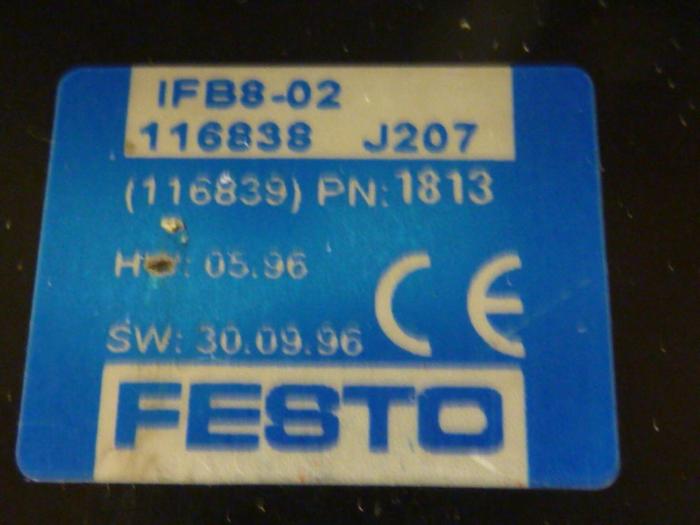Used FESTO Control Block / Valve Terminal IFB8-02 #52846