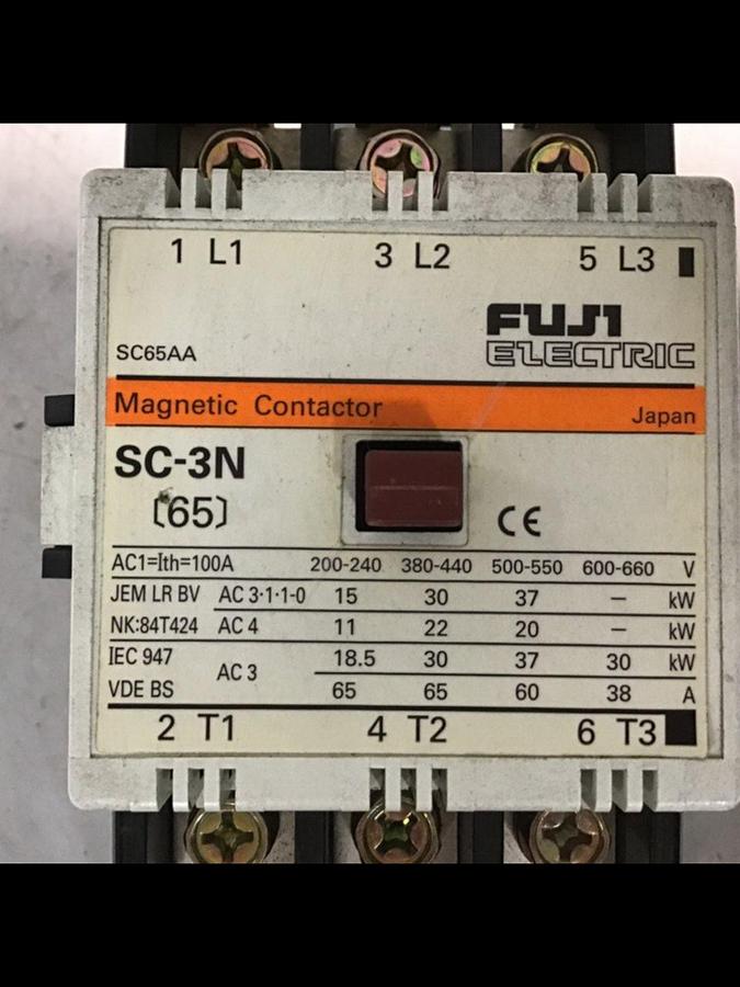Used FUJI ELECTRIC Magnetic Contactor SC-3N SC65AA USED