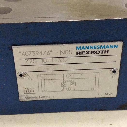 Used MANNESMANN REXROTH Check Valve Z2S10132 #80676