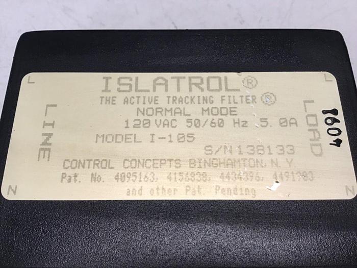 Used ISLATROL Active Tracking Filter I-105 #129290