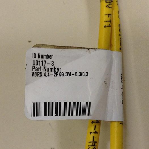 Used TURCK ELEKTRONIK Junction Cable VBRS 4.4-2PKG 3M-0.3/0.3 #79816