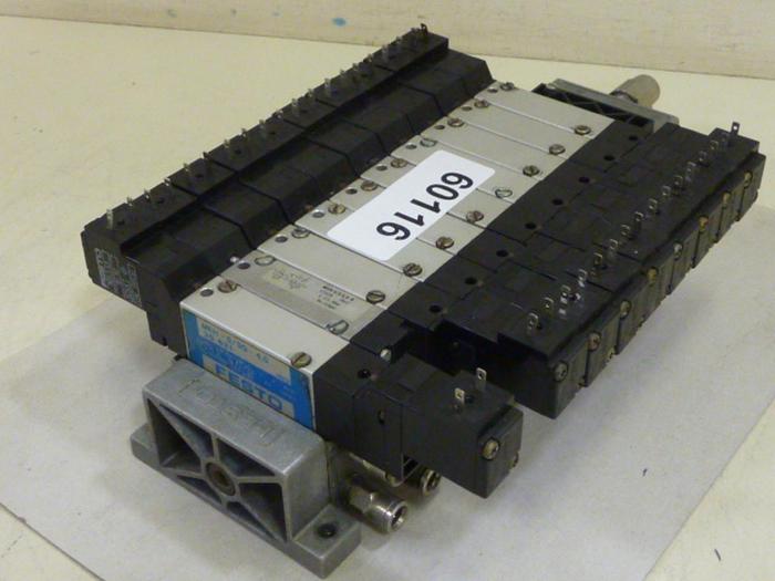 Used FESTO Control Block w/ Valves AW-ME-1/8NPT #60117