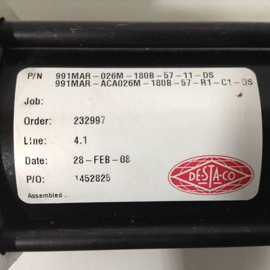 Used DESTACO Pneumatic Hold Clamp 991MAR-026M-180B-57-11-DS #90079