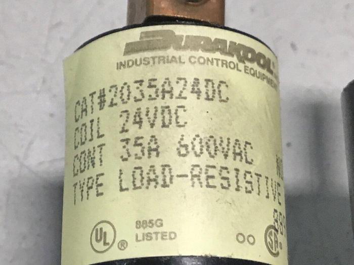 Used DURAKOOL Contactor Relay 2035A24DC #124412