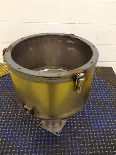 Used METAL FABRICATOR Stainless Steel Hopper w/ Clamping Band HOPPER843 #74843