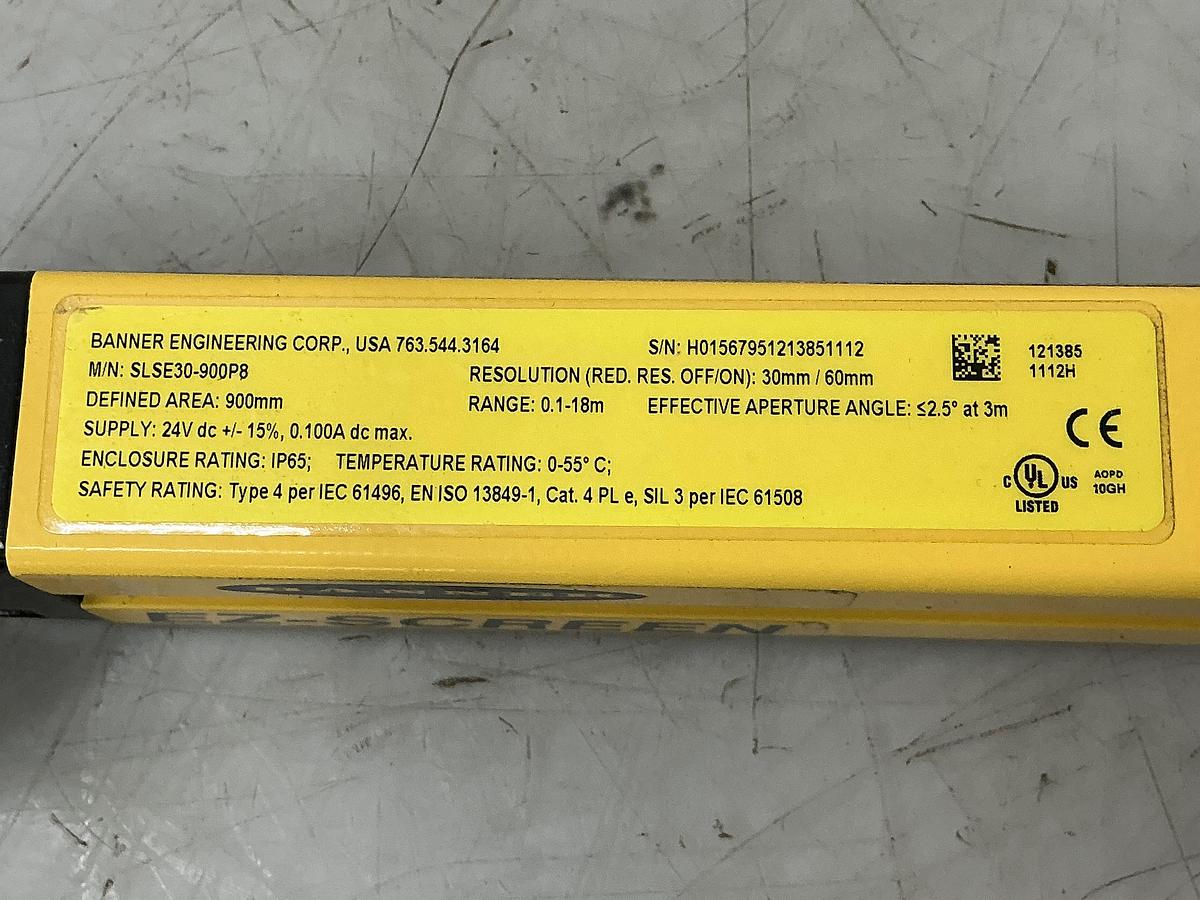 Used BANNER ENGINEERING SLSE30-900P8