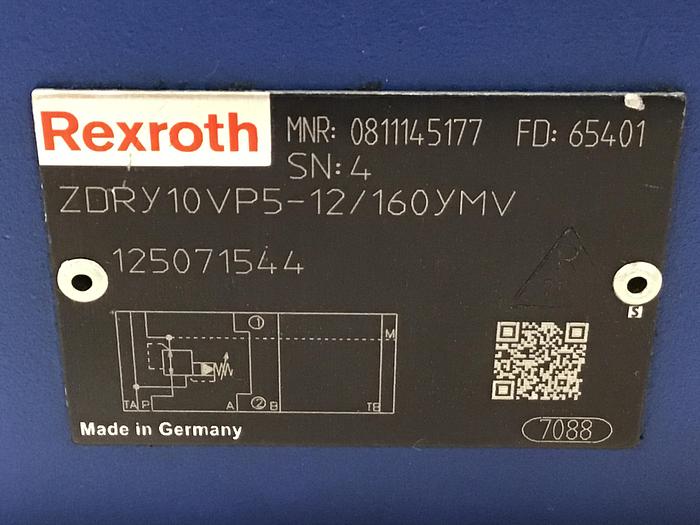 Used REXROTH ZDRY 10VP5-12/160YMV Valve Used #144510