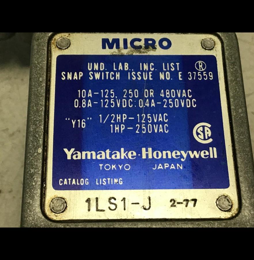 Used YAMATAKE Micro Limit Switch 1LS1-J Used