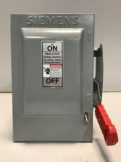 Used SIEMENS 30 Amp Safety Disconnect Switch HNF361 VBII #130004