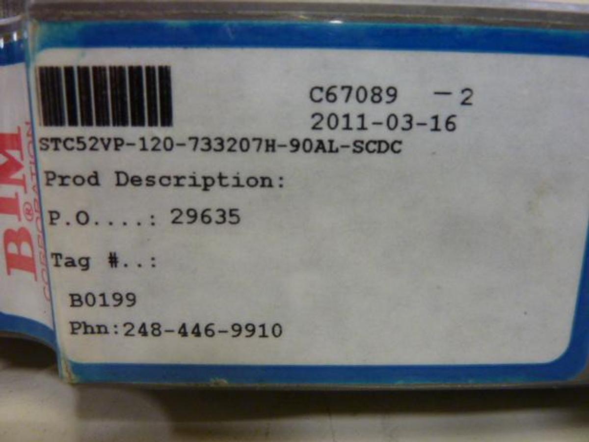 Used BTM CORP Power Clamp STC52VP-120-733207H-90AL-SCDC Used
