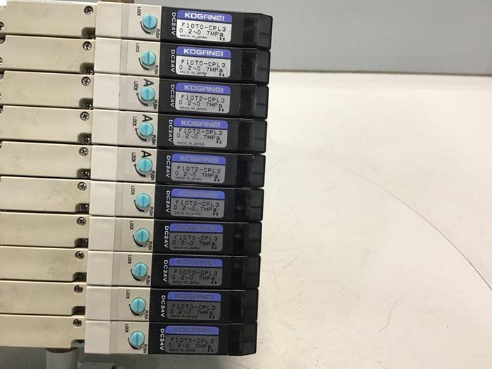 Used KOGANEI Manifold w/ Valves F10M10AJ #120939
