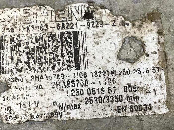 Used SIEMENS Motor 1FK6083-6AZ21-9ZZ9-Z S01 Used #132039