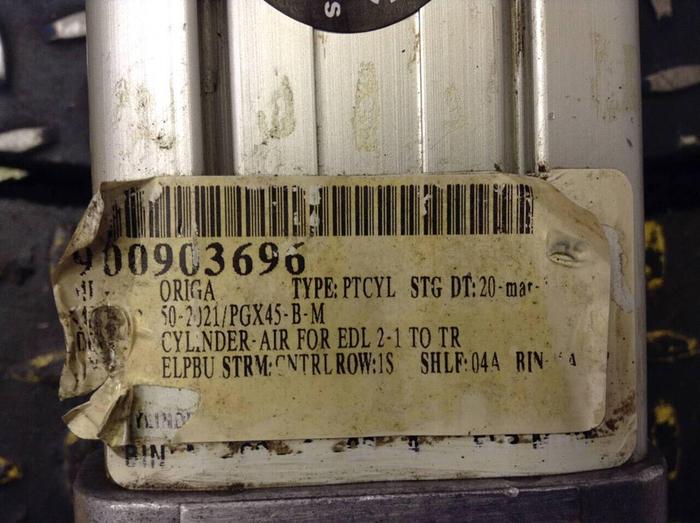 Used HOERBIGER ORIGA Rodless Air Cylinder 50-2021/PGX45-BM #74887