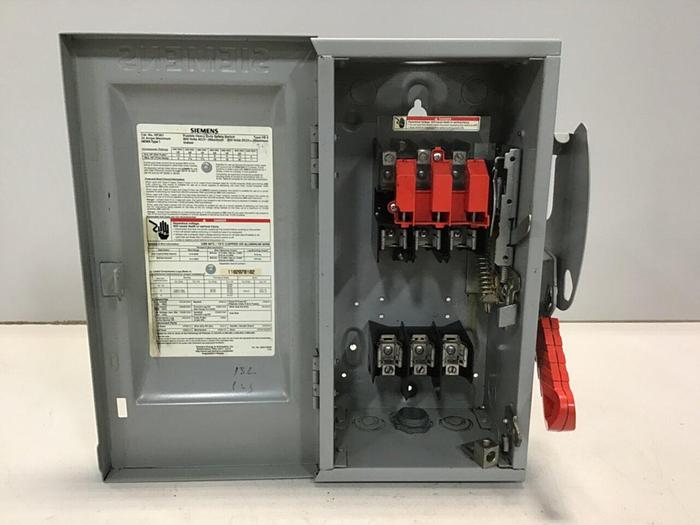 Used SIEMENS 30 Amp Disconnect Switch HF361 #120462