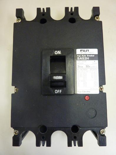 Used FUJI ELECTRIC 50 Amp Circuit Breaker SA53H-50 #46821