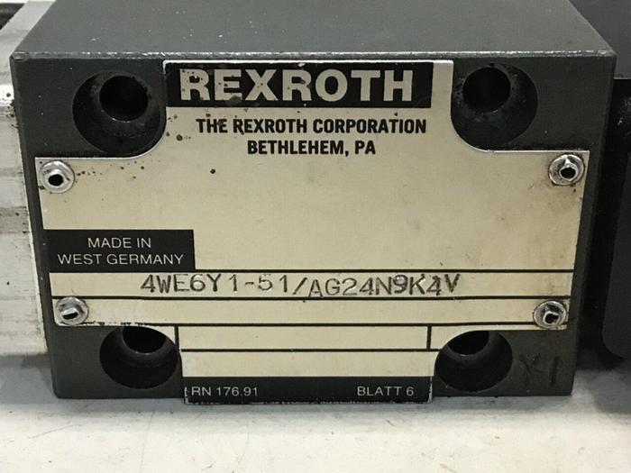 Used REXROTH Hydraulic Valve 4WE6Y151/AG24N9K4V #91599
