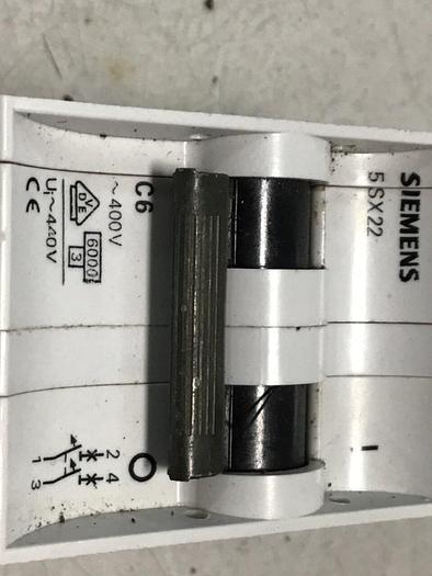 Used SIEMENS 6 Amp Circuit Breaker 5SX22C6 #122589