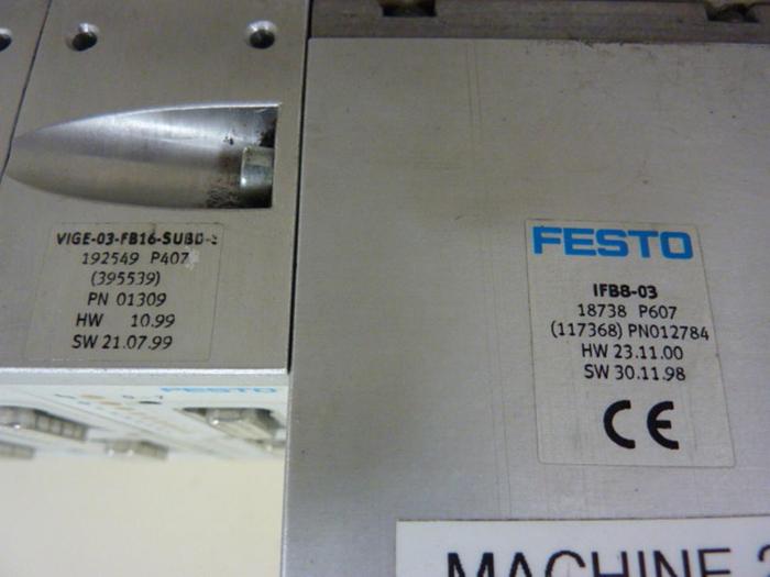 Used FESTO Control Block w/ Valves IFB8-03 #52806