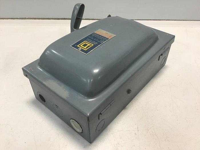 Used SQUARE D 30 Amp Safety Disconnect Switch H361 D1 Used