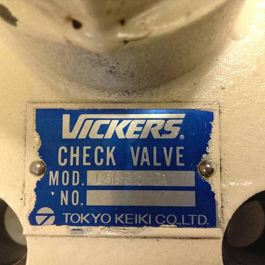 Used VICKERS Tokimec Check Valve C5G-815-JA #74187