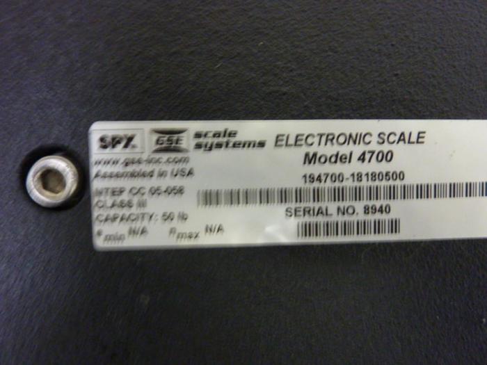 Used GSE Electronic Scale 4700 #62483