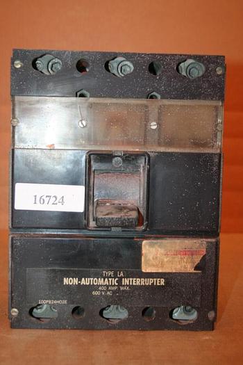 Used WESTINGHOUSE 400 Amp Circuit Breaker LA3400SN Used