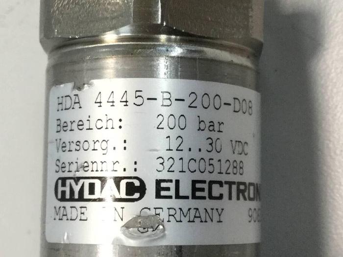 Used HYDAC Plug HDA 4445-B-200-D08 #92913