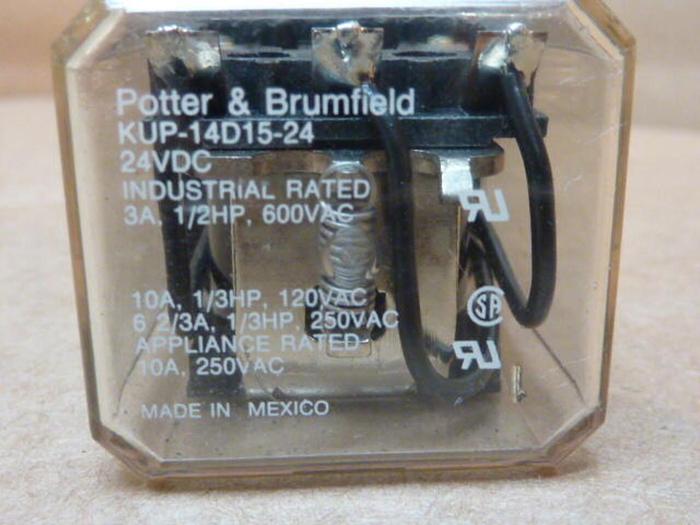 Used POTTER & BRUMFIELD Relay KUP-14D15-24 #27520