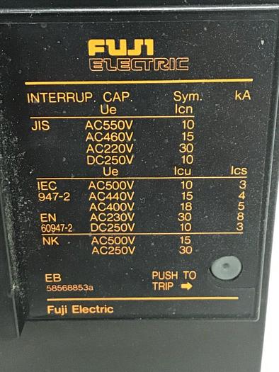 Used FUJI ELECTRIC 225 Amp Circuit Breaker EA203B-225 USED