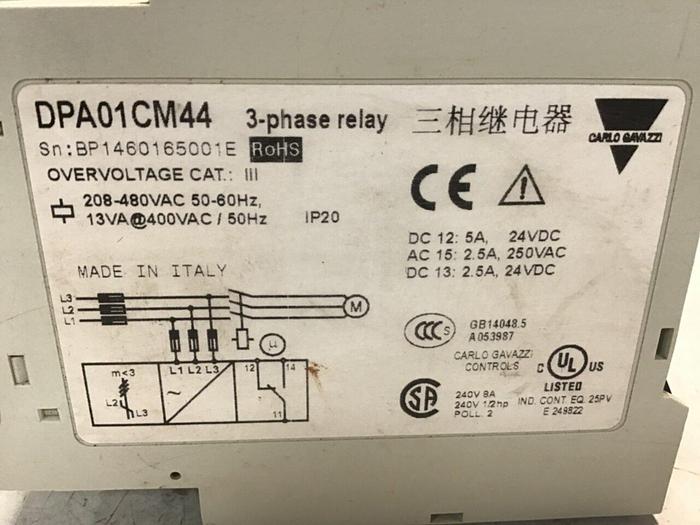 Used CARLO GAVAZZI Relay DPA01CM44 #143447