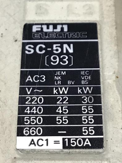 Used FUJI ELECTRIC Contactor SC-5N (93) #143635