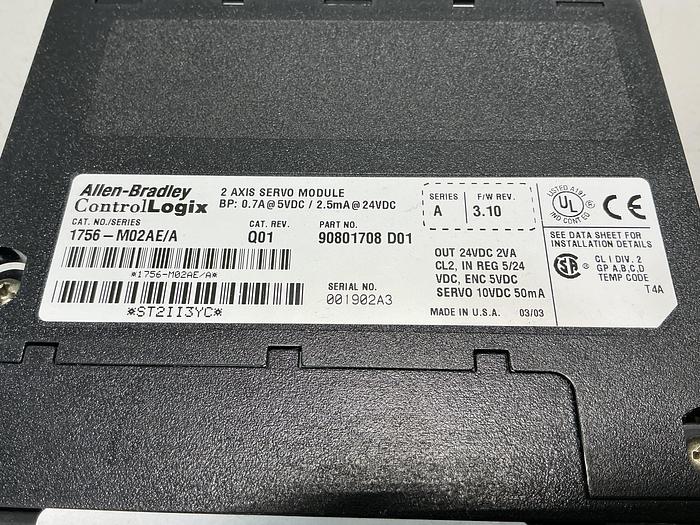 Used ALLEN BRADLEY 1756-M02AE/A