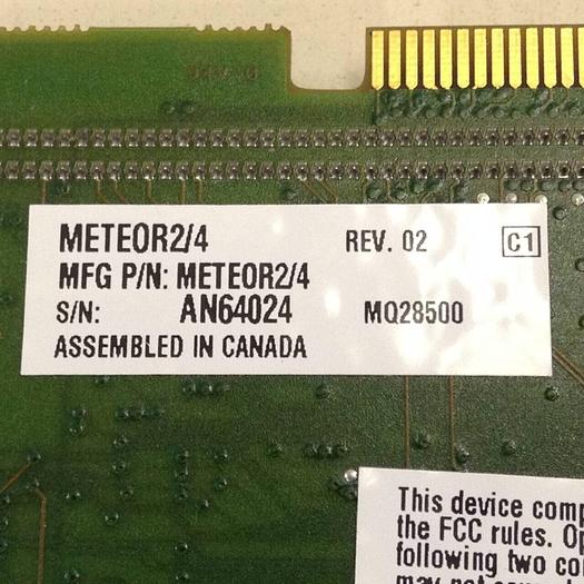 Used MATROX Frame Grabber Board METEOR2/4 #78192