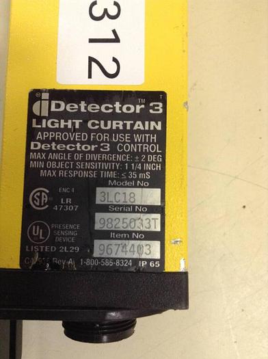 Used HONEYWELL Light Curtain Transmitter 3LC18-T #80312