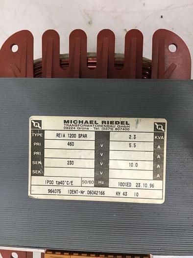Used MICHAEL RIEDEL 2.3 kVA Transformer REIA 1200 SPAR #138955