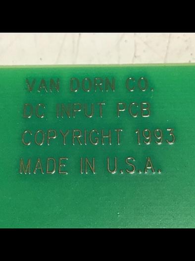 Used VAN DORN DC Input Board 330037 PC330-037 Used