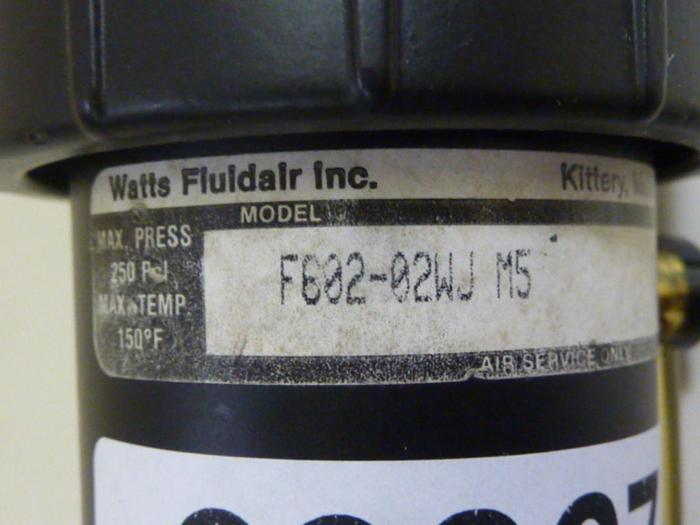 Used WATTS FLUIDAIR Pneumatic Filter F602-02WJ M5 #63867