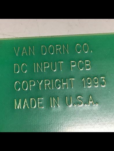 Used VAN DORN DC Input Board 330037 PC330-037 Used