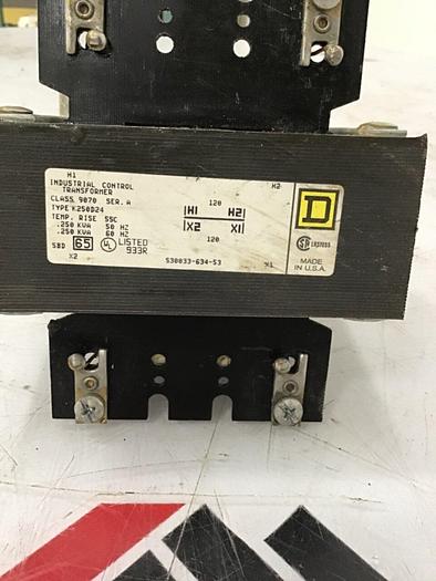 Used SQUARE D .250 KVA Transformer K250D24 #126558