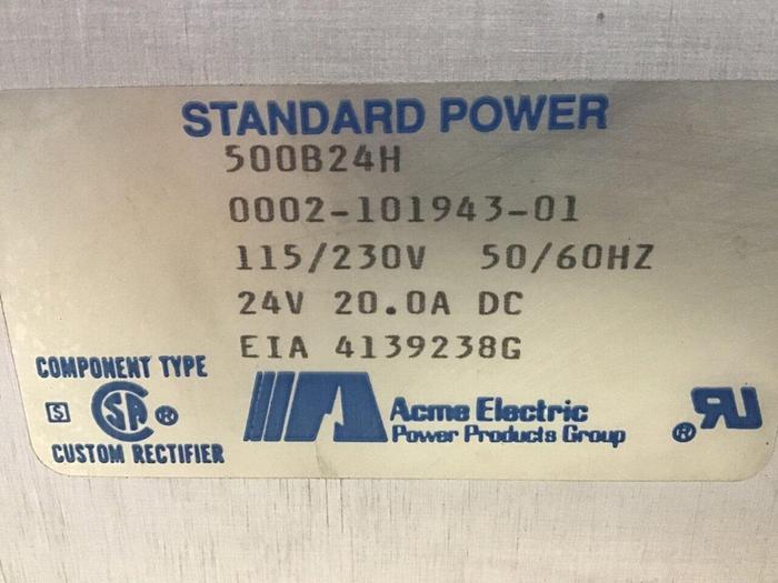 Used ACME ELECTRIC Power Supply 500B24H Used