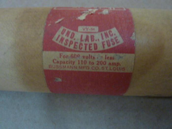 Used BUSSMANN 200 Amp Fuse RES-200 #27464